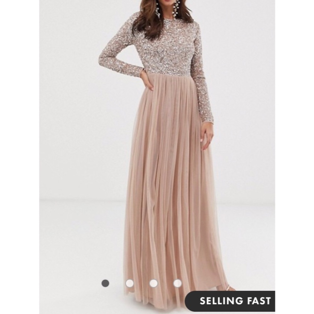 ASOS Maya Bridesmaid blush maxi dress (Never worn)